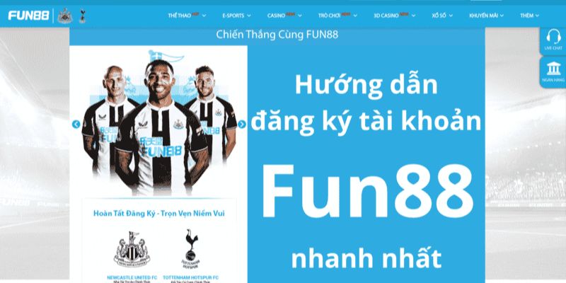 Hướng dẫn đăng ký Fun88